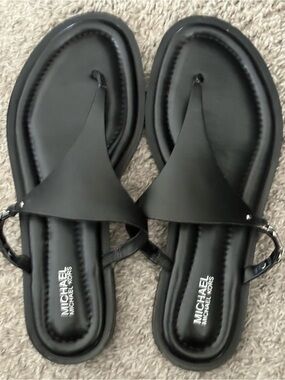 Michael Kors Black Leather Sandal